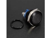 3A 250VAC 16mm Start Horn Button Metal Waterproof Pushbutton Switch Nickel Brass Blue