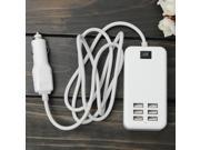 30W 6 Port Portable USB Hub Rapid Car Charger Adapter For Smartphone Tablet US