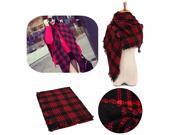 New Women Winter Checked Plaid Scarf Blanket Tartan Wrap Shawl Stole Pashmina Gift