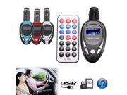 Wireless LCD Car MP3 Player FM Transmitter Modulator USB Charger TF SD Remote