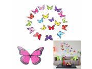 18pcs 3D Crystal Butterfly Wall Sticker Decor Home Nursery Kid Bedroom Art Decal