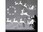 Xmas Christmas Wall Decal Santa Deer Present Vinyl Art Rome Window DIY Sticker Home Decor 60*24CM