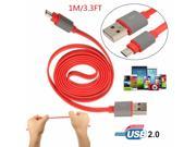 1M Flat Noodle Micro USB Data Sync Charger Cable Anti Dust Cap For Samsung Galaxy S6 Edge S5 S4 S3 Note4 Note3 Note2 HTC One M9 One M8 One X One S