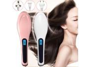 Electric Ceramic Hair Straightener Comb Ion Brush Auto Straight Tool Massage LCD Temperature Control