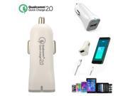 Qualcomm Certified Quick Fast Charge QC 2.0 USB Car Cigarette Lighter Charger LED Adapter