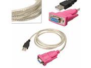 RS232 Serial DB9 9 Pin Female to USB 2.0 PL 2303 Cable Adapter for Win 7 8 Linux