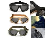 Outdoor Tactical SWAT Airsoft Eye Protection Goggles Metal Mesh Glasses Lens CS