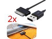2X USB Data Sync Charger Cable for Samsung Galaxy Tab 2 3 Tablet 8.9 10.1 P5100