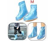 1 Pair Waterproof Zipper Rubber Rain Boots Shoes Cover Flat Overshoes Rain Gear