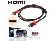 Braided 1080P Full HD 1.5M HDMI Male to Male Gold Plated Cable for HDTV XBOX PS3