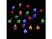 ?CE certified?20 LED Solar Crystal Clear Fairy Light String Strip Lamp Decor Party Wedding Xmas Decoration Waterproof