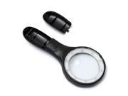 1.8x 75mm Handheld Reading Pocket Magnifying Glass 10 LED Magnifier Black
