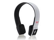 BH23 2 Channel Wireless Bluetooth Handsfree Headphone Headset for iPhone iPad2 White