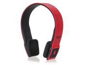 BH23 2 Channel Wireless Bluetooth Handsfree Headphone Headset for iPhone iPad2 Red
