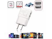 US Plug 5V 2A Dual USB Ports Wall Power Charger Charging Adapter For iPhone 6s Samsung S5 6