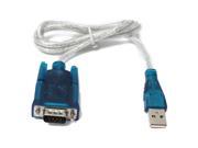 3.5Ft Translucent USB To RS232 Serial 9 PIN DB9 COM Port Converter Cable Adapter