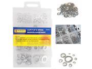 New DIY Tool 200PCs Flat and Spring Washers Assortment Metal Set Plug Sealing