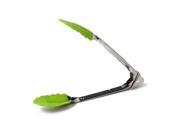 7 Stainless Steel Silicon Kitchen Salad Ice Cake Bread BBQ Food Tong Clip Clamp Green