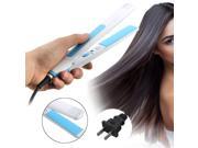 Portable 2 in 1 Hair Straightener Curl Flat Iron Professional Fast Heated Ceramic