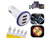 Triple 3 Port 4.1A USB Universal Car Charger Power Charging Adapter For Iphone Samsung