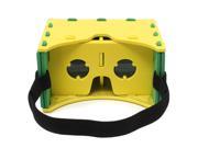 3D VR Glass Cardboard Eva Viewer Virtual Reality IMAX Toy For 4.7 6 Android Smartphone Green Yellow