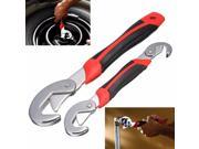 2Pcs Multi function Universal Quick Snap N Grip Adjustable Wrench Spanner Set