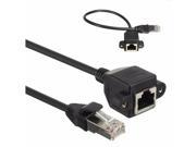 1ft RJ45 Male to Female Pan Panel Mount Ethernet LAN Network Extension Cable