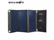 BlitzWolf 20W 3A BW L1 Foldable Portable SunPower Solar Charger USB Solar Panel Charger with Power3S for iPhone 6s 6 Plus iPad Air mini Galaxy S6 and Mo