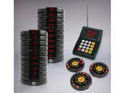 Angel POS 20 Wireless Digital Restaurant Guest Coaster Pager Paging Buzzer System Kit Guest Table Waiting Queuing