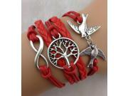 Infinity Cross Leather Multi Layer Handmade Rope Bracelet Tq B128