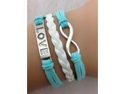 Infinity Cross Leather Multi Layer Handmade Rope Bracelet Tq B100