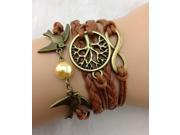 Infinity Cross Leather Multi Layer Handmade Rope Bracelet Tq B102