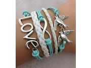 Infinity Cross Leather Multi Layer Handmade Rope Bracelet Tq B104