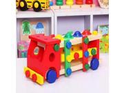Removable wooden car nut disassembly combination of hands on educational toys assembled multifunction play station