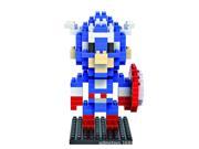 Small particles of diamond creative toy building blocks assembled Captain America