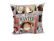 One Piece Lovely Creative Square Anime Cartoon Pattern Soft Cotton Pillow1 1