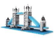 Young Loz Micro Blocks British Tower Bridge Model Small Building Block Set Nanoblock Compatible 570 pcs