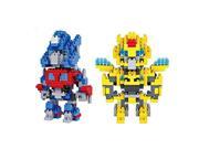 LOZ Transformers Set Pack of 2 Optimus Prime Bumblebee Nanoblock Educational Toy 490pcs