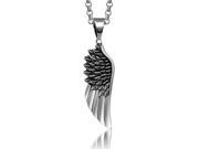 Wing feather pendants titanium steel pendant retro fashion personality wild angel necklace