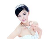 Jesming® Bridal Cluster Flower Teardrop Clear Austrian Crystal Necklace Earrings Set