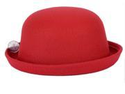 The imitation wool felt dome hat Red 57 58cm