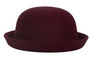 The imitation wool felt dome hat Wine Red 57 58cm