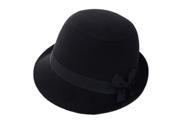 After the eaves Alice felt trilby rabbit hair ball hat Black One Size