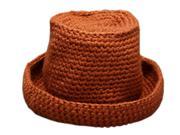 Jacquard knitted retro beauty hat Camel One Size
