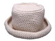 Jacquard knitted retro beauty hat Beige One Size
