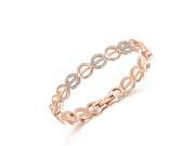 Women s Fashion Simple Diamond Rose Gold Bracelet