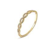 Fashion Crystal 18K Gold Double Diamond Wrapped Bracelet