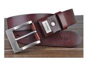 JP old wheel belt leather belt wild casual denim men s leather belt brown