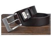 JP old wheel belt leather belt wild casual denim men s leather belt Brown
