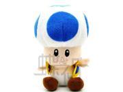 Super Mario game animation series Mario plush toy cartoon mushroom toy blue